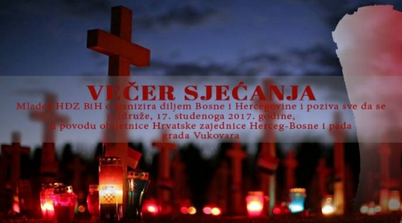 Najava: „Večer sjećanja“ na žrtvu Vukovara i obljetnicu uspostave Hrvatske zajednice Herceg-Bosne