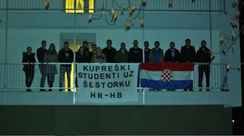 KUPREŠKI STUDENTI U ZAGREBU UZ ŠESTORKU HERCEG - BOSNE: "Ponosno čekamo oslobađajuću presudu"