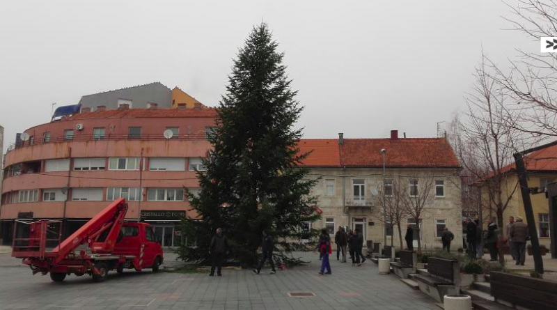 LIVNO: Postavljen Božićni bor na trgu
