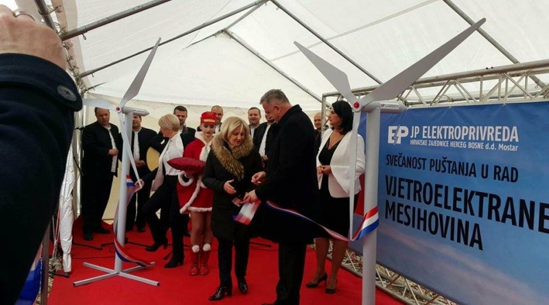 Puštena u pogon VE Mesihovina, prva vjetroelektrana u BiH