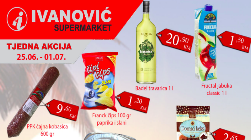 Tjedna akcija Supermarketa Ivanović od 25.06. do 01.07.2018.