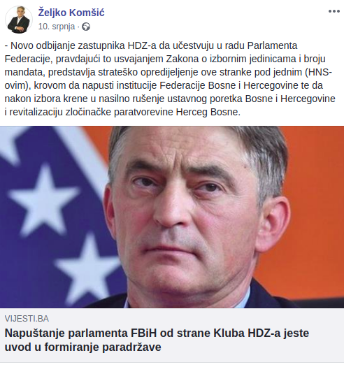 Diana Zelenika protiv trećeg entiteta, izbora u Mostaru neće biti dok Stolac i Neum ne budu teritorij od posebnog značaja za Bošnjake