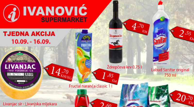 TJEDNA AKCIJA U SUPERMARKETU IVANOVIĆ
