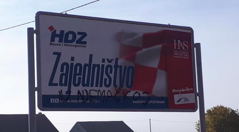 OO HDZ BiH Livno oštro osuđuje uništavanje plakata i prljavu predizbornu kampanju