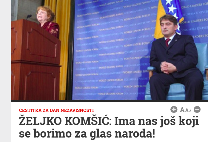 Diana Zelenika: Bit ću glas naroda - ŽELJKO KOMŠIĆ: Ima nas još koji se borimo za glas naroda!