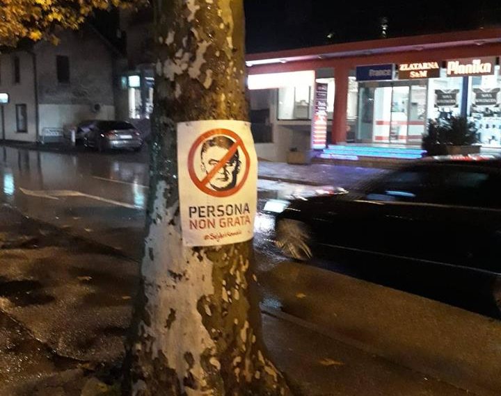 FOTO: Diljem BiH oblijepljeni plakati protiv Željka Komšića