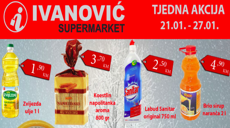 TJEDNA AKCIJA U SUPERMARKETU IVANOVIĆ