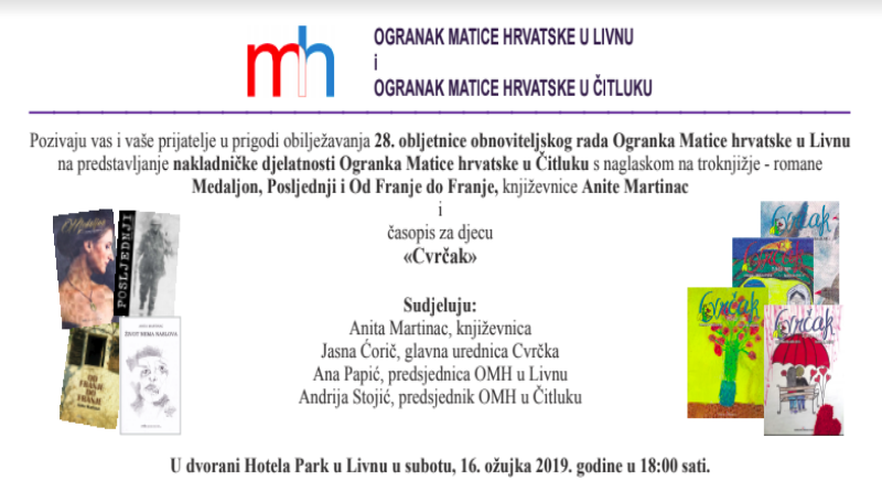 LIVNO: Obilježavanje 28. obljetnice obnoviteljskoga rada Ogranka Matice hrvatske