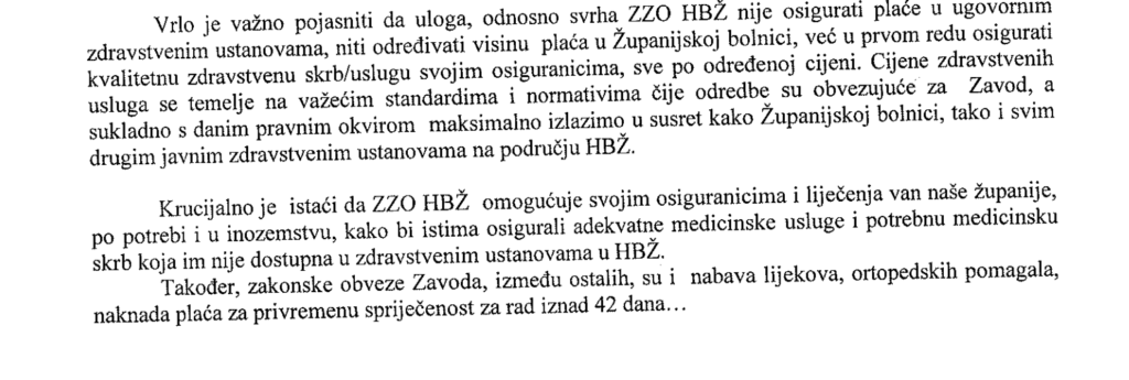 ZAVOD ZA ZDRAVSTVENO OSIGURANJE HBŽ: Je li "rat priopćenjima" i svojevrsno prozivanje drugih relevantnih subjekata u našem zdravstvenom sustavu odraz nemoći??