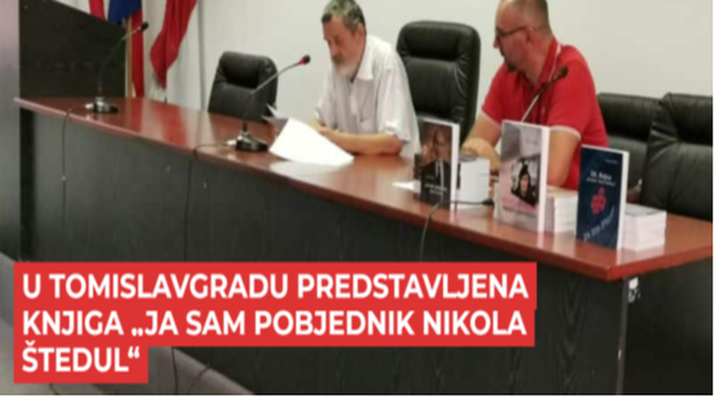 Akademik Josip Pečarić večeras je u dvorani Skupštine Hercegbosanske županije predstavio svoju knjigu „Ja sam pobjednik Nikola Štedul“.