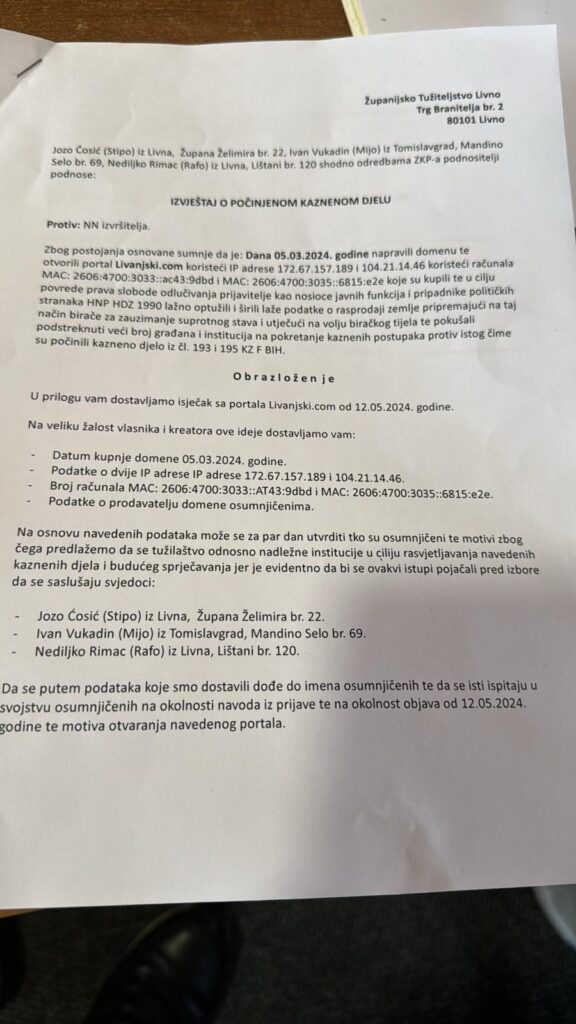 Anonimni portali u Livnu i Hercegbosanskoj županiji ponovno šire klevete pred izbore, institucije ovaj put spremne reagirati