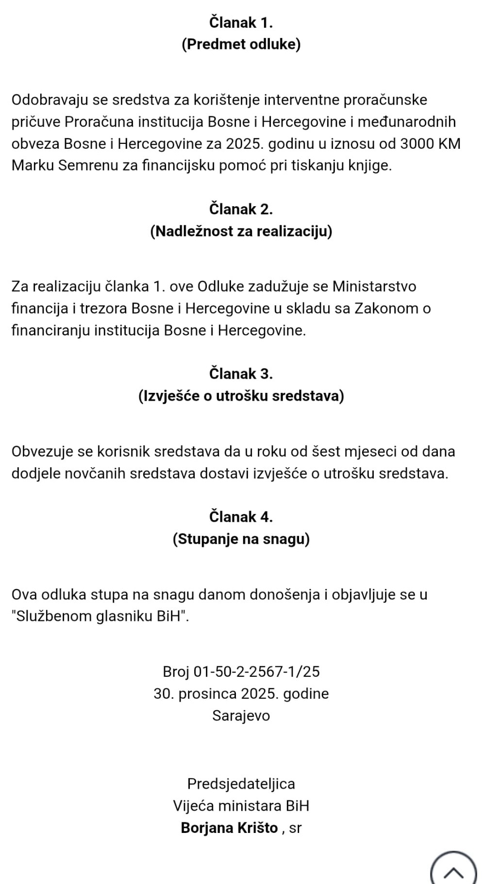 Raspodjela po Borjani (drugi dio)