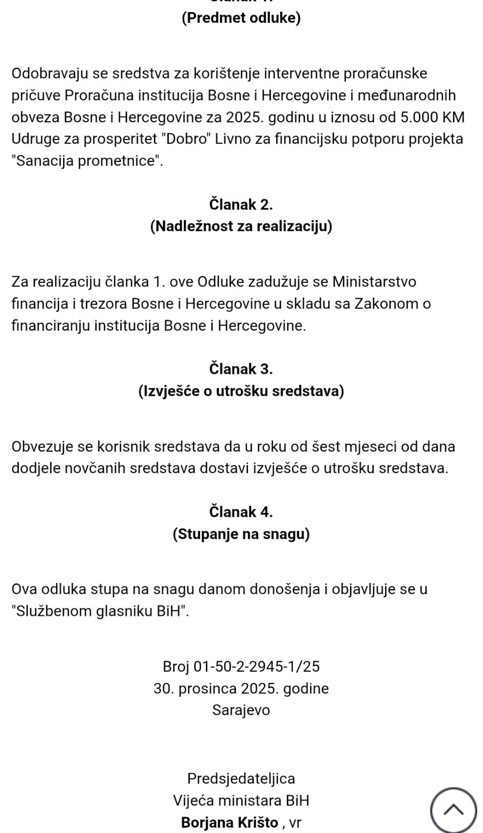 Raspodjela po Borjani (drugi dio)