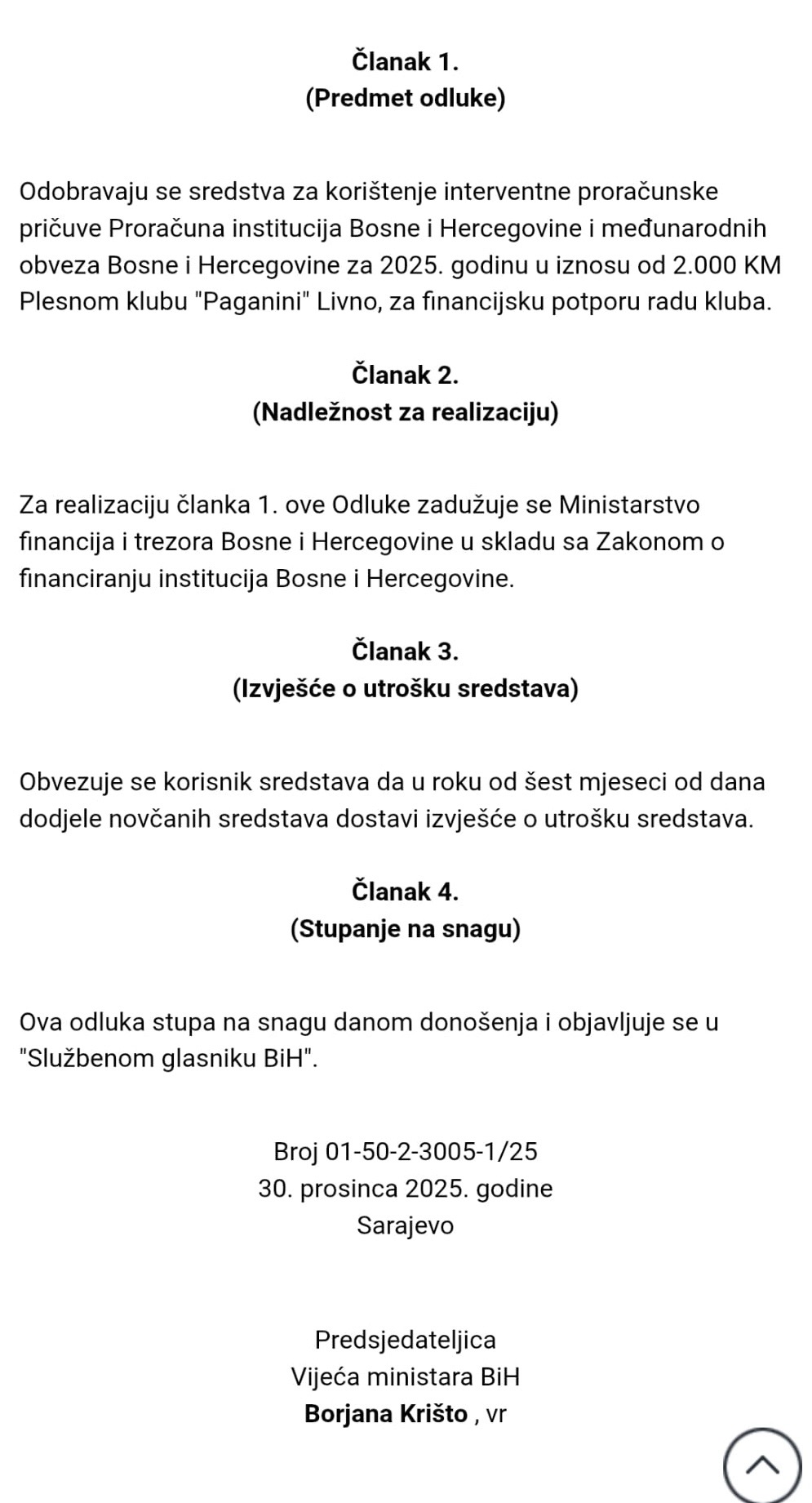 Raspodjela po Borjani (drugi dio)