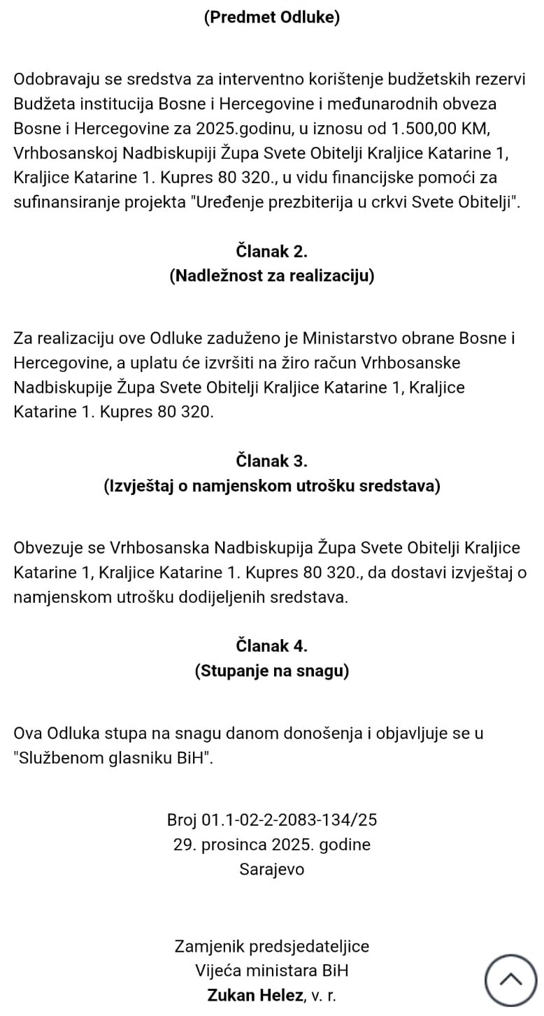 Raspodjela po Borjani