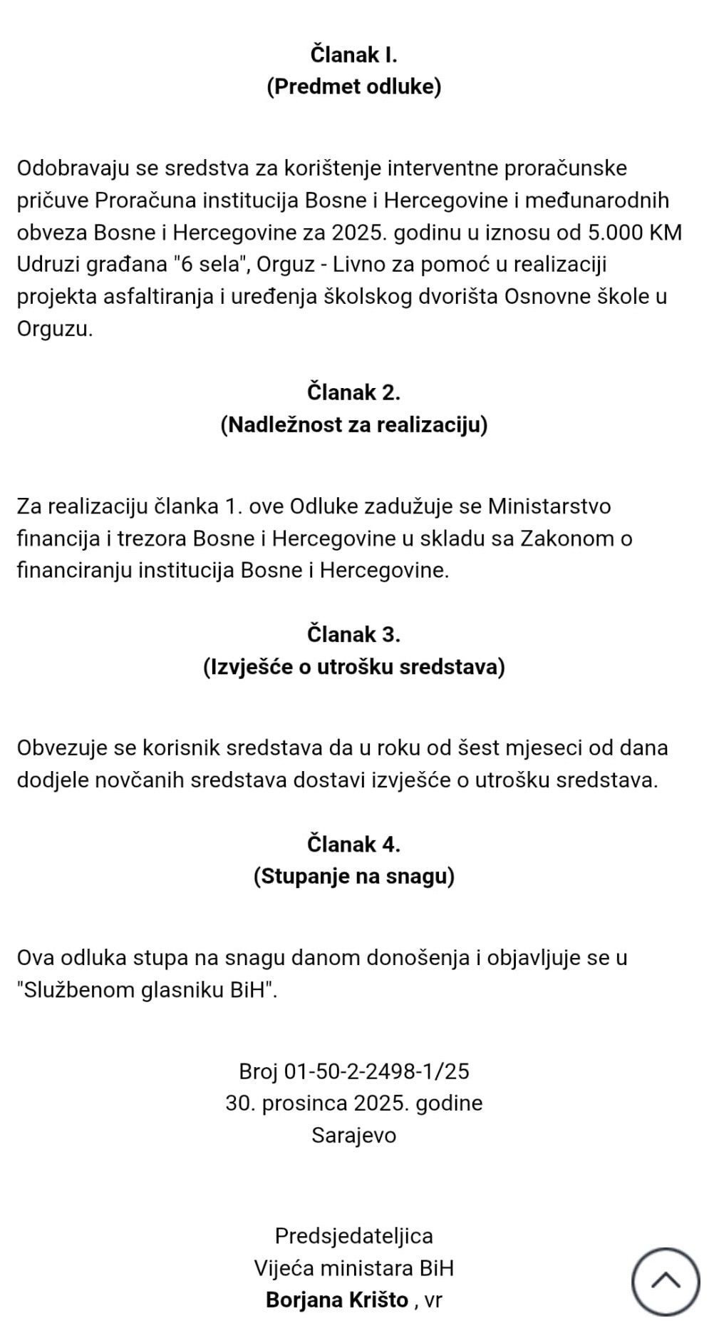 Raspodjela po Borjani (drugi dio)