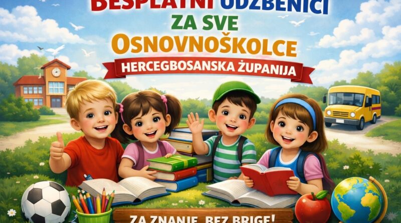 Besplatni udžbenici za sve osnovnoškolce u Hercegbosanskoj županiji&nbsp;u novoj školskoj godini