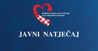Objavljen natječaj za financiranje projekata Hrvata u BiH