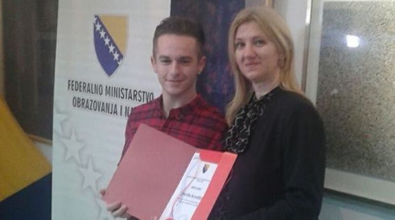 David Kovačić iz Livna proglašen najboljim učenikom u županiji