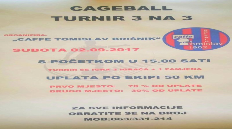 NAJAVA: Turnir u cageballu u Brišniku (2. rujna)