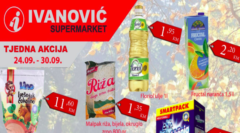 TJEDNA AKCIJA U SUPERMARKETU IVANOVIĆ