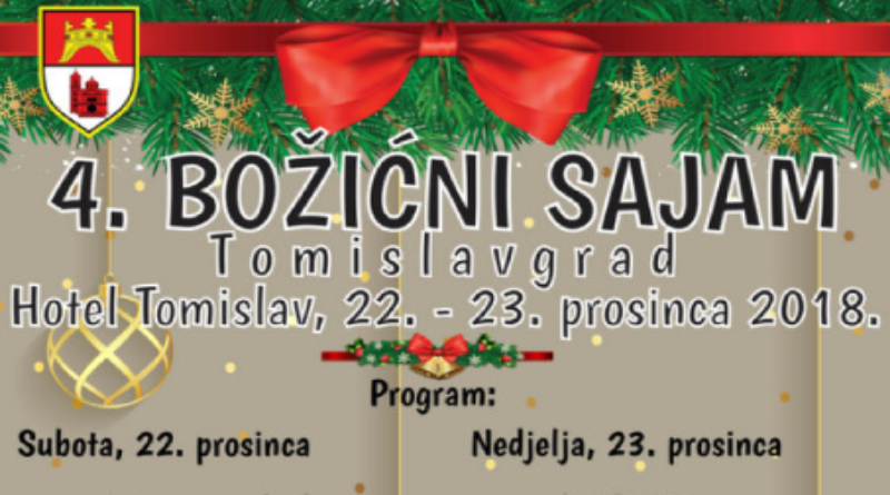TOMISLAVGRAD: PROGRAM BOŽIĆNOGA SAJMA (22. i 23. prosinca)