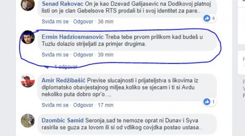 U bošnjačkoj javnosti otvorena hajka na novinara Matu Đakovića: Treba te strijeljati kad dođeš u Tuzlu