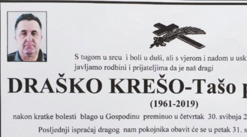 Danas nas je napustio Draško Krešo