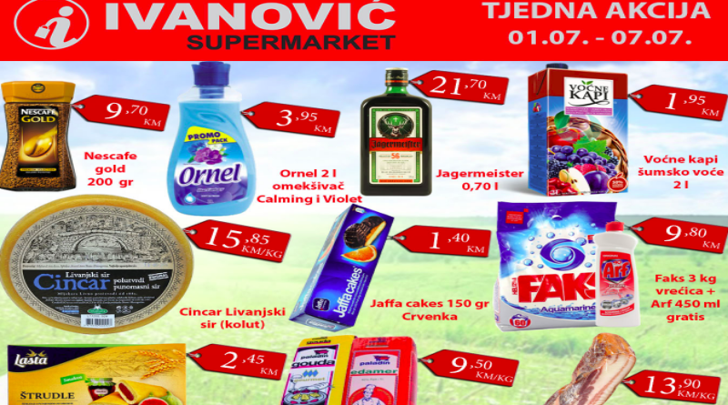 Tjedna akcija Supermarketa Ivanović