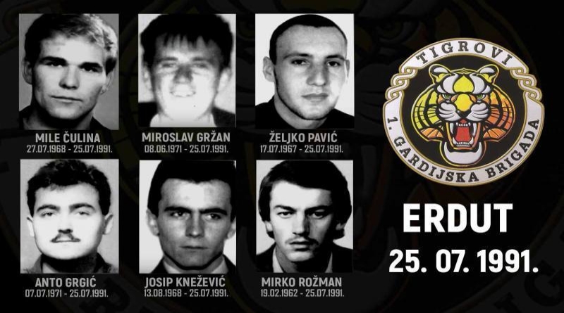 ERDUT – 28. OBLJETNICA POGIBIJE HRVATSKIH HEROJA