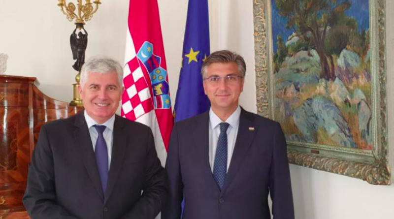 Čović - Plenković: Put prema EU i NATO-u je budućnost BiH