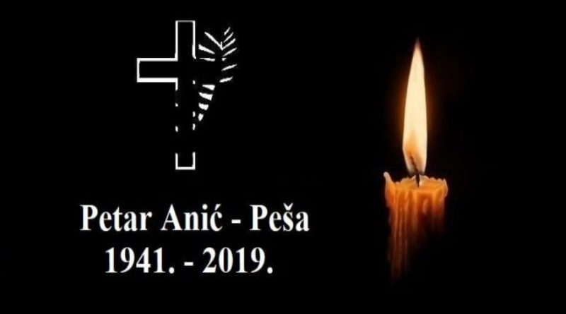 Posljednji ispraćaj Petra Anića – Peše bit će 30. studenoga u Gornjoj Bukovici