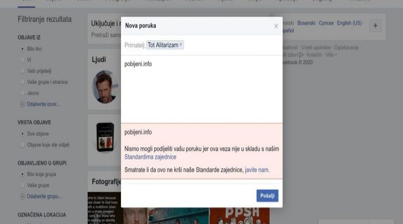 Facebook blokirao stranicu o pobijenim hercegovačkim franjevcima