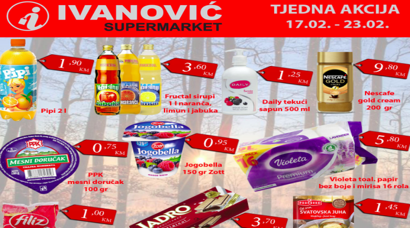 Tjedna akcija Supermarketa Ivanović