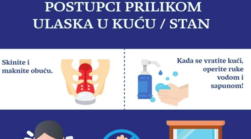 Izdane upute što trebate napraviti kad ulazite u stan ili kuću, a što kad izlazite