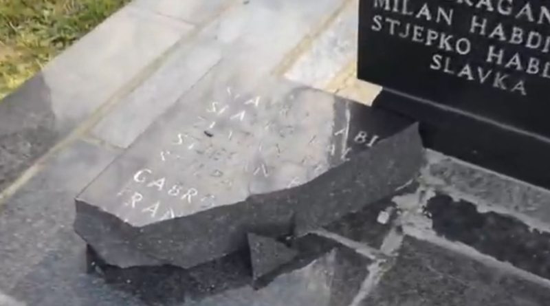Vandalizam – Razbijena spomen ploča HOS-ovcima