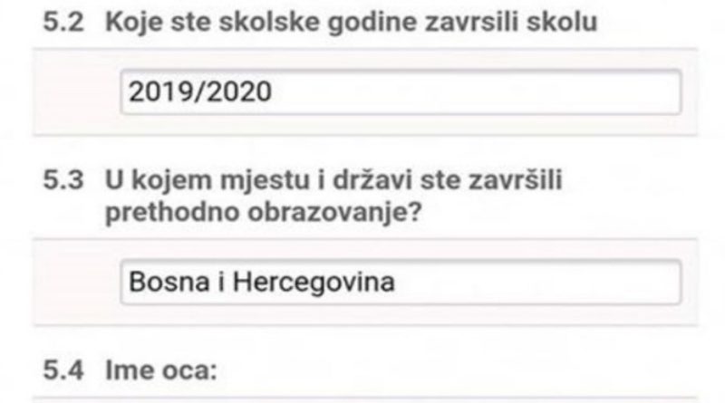 BRUCOŠ IZ LIVNA POSTAO VIRALNI HIT: Ljudi odvaljuju na njegov upisni list za hrvatski fakultet. Pa ovo je sve!