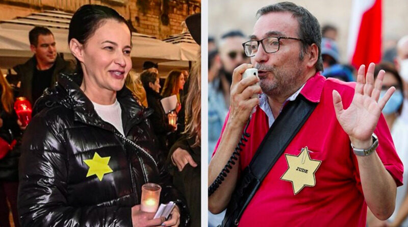 Sve više Davidovih zvijezda na antivakserskim prosvjedima - znak rasta antisemitizma?
