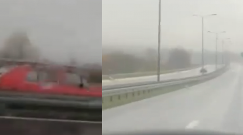 Snimak sa autoputa Sarajevo-Zenica: Crveni Golf 2 juri u suprotnom pravcu