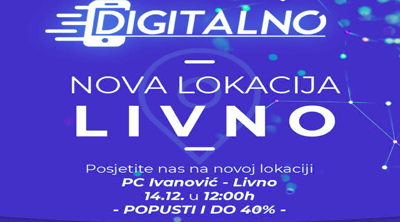 Nova trgovina ”Digitalno mobitel shop”, otvara se 14.12.2021 u 12:00 te Vas poziva na svečano otvorenje