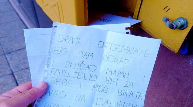 Dječak iz Tuzle pisao Djeda Mrazu, a zahvaljujući poštaru želja će mu se ispuniti