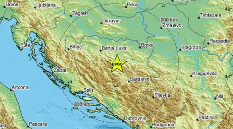 Potres magnitude 4.6 u BiH