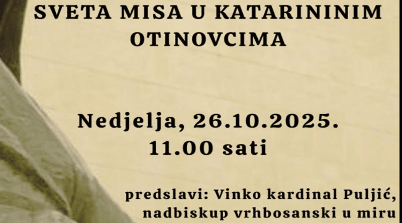 Obljetnica smrti kraljice Katarine i prva obljetnica posvete crkve u Otinovcima