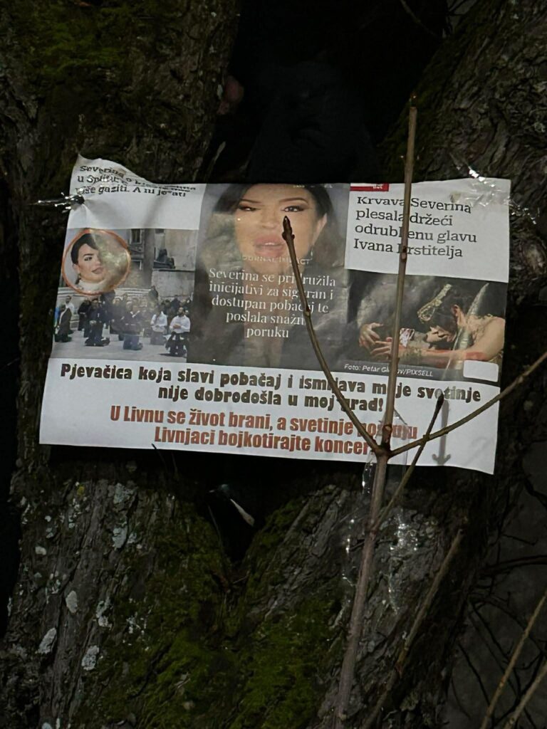 “Nije dobrodošla u Livno”: Plakati protiv Severininog koncerta osvanuli uoči Božića