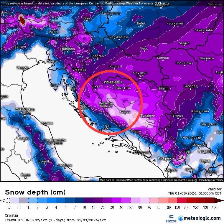 Od utorka kaos na cestama: Snažna ciklona donosi ekstremne zimske uvjete