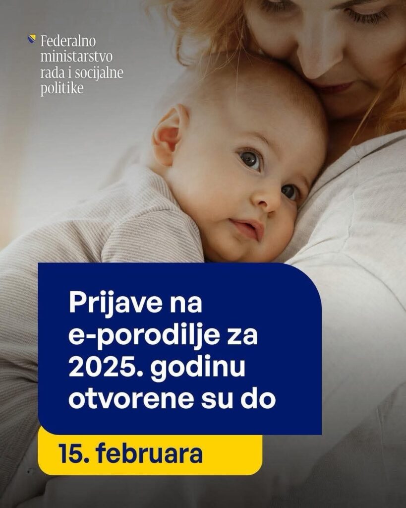 Obavijest o jednokratnoj potpori za novorođenčad