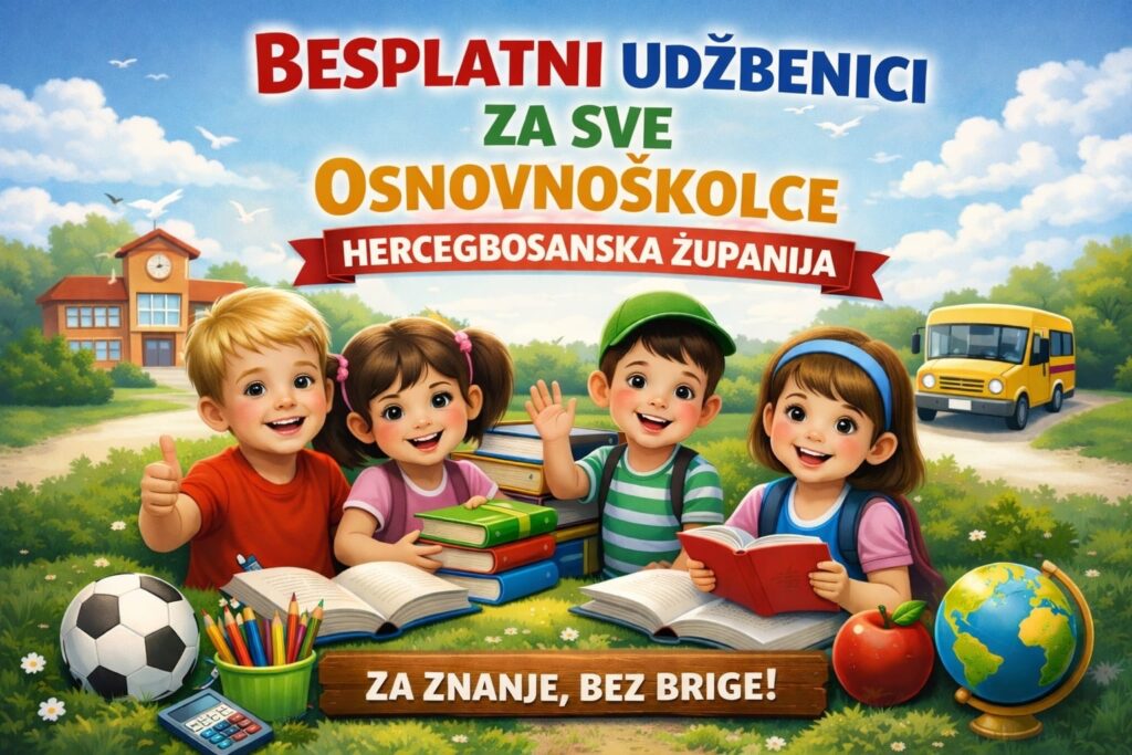 Besplatni udžbenici za sve osnovnoškolce u Hercegbosanskoj županiji&nbsp;u novoj školskoj godini