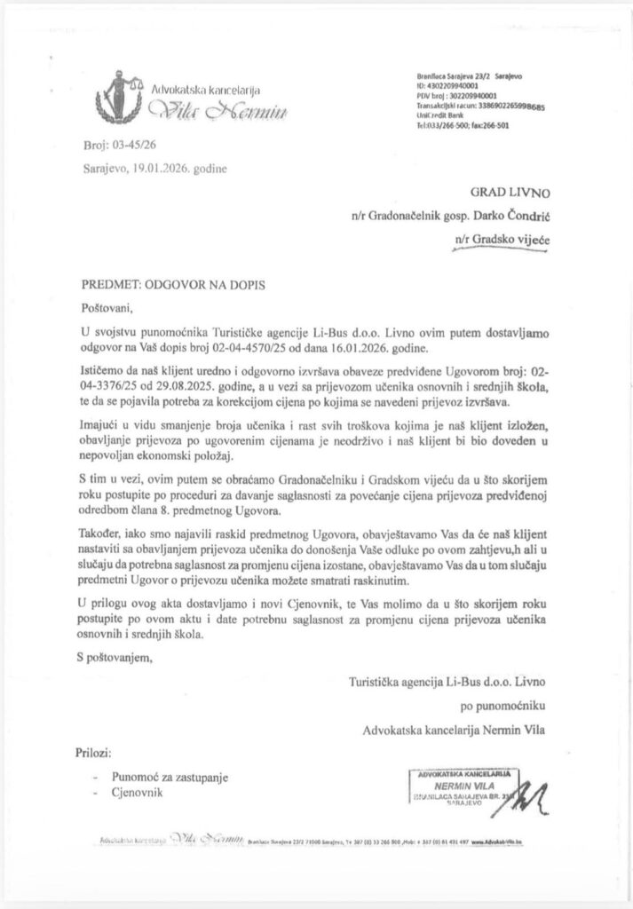 Hoće li doći po povećanja cijena karata za prijevoz učenika u Livnu?