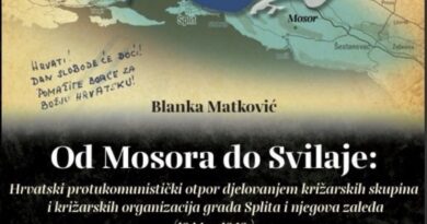 Predstavljanje nove knjige dr. sc. Blanke Matković o hrvatskom protukomunističkom otporu