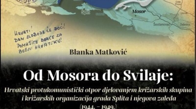 Predstavljanje nove knjige dr. sc. Blanke Matković o hrvatskom protukomunističkom otporu